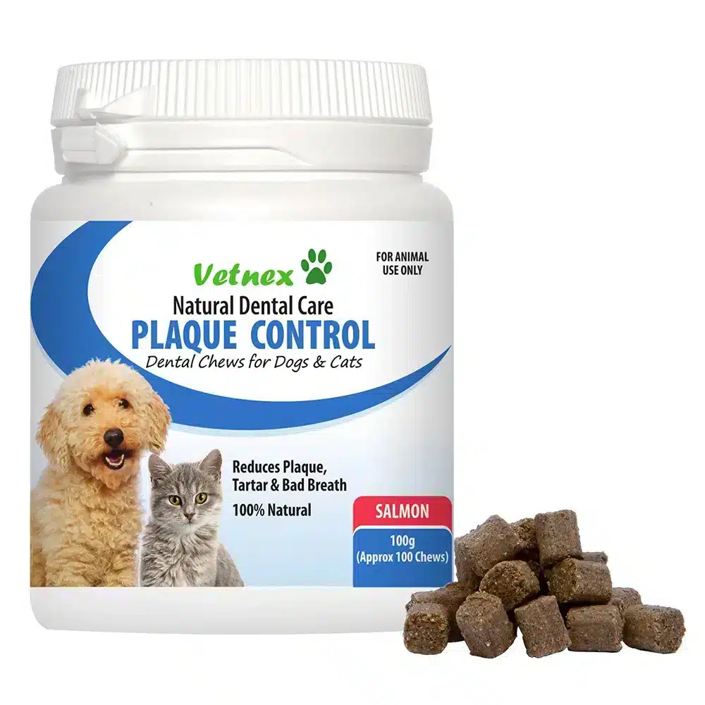 Vetnex Plaque Control Dental Chews For Dogs and Cats - Salmon - 100g