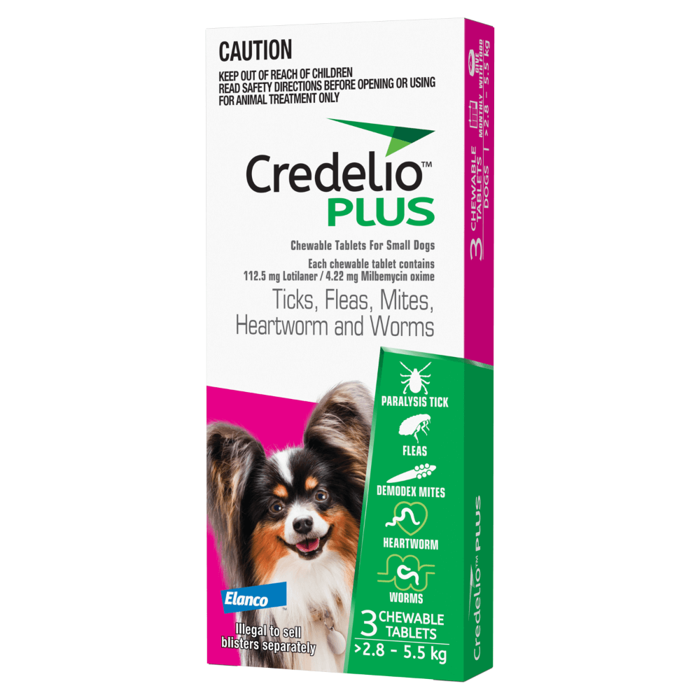 Credelio Plus - Small Dog Pink - 2.8 - 5.5kg 3 Packs