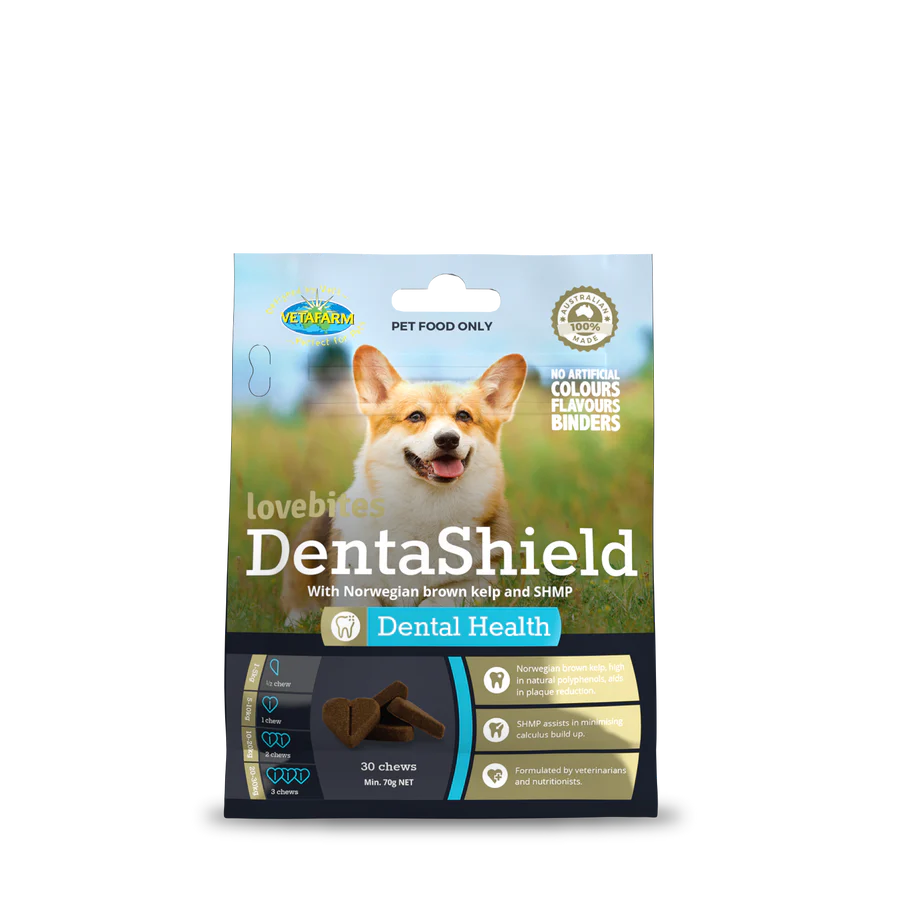 VETAFARM LOVEBITES DENTA SHIELD 30 CHEWS