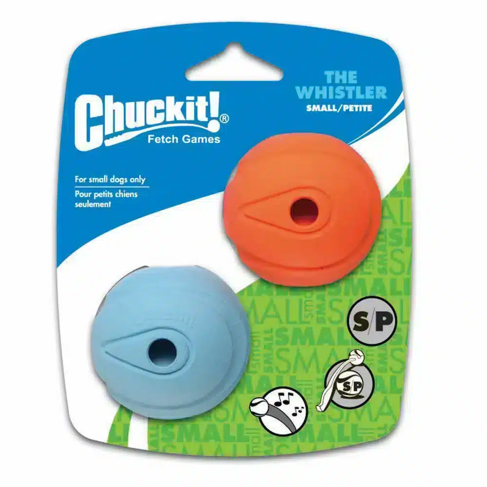 Chuckit Whistler Ball - 2 Pack Small & Medium Small