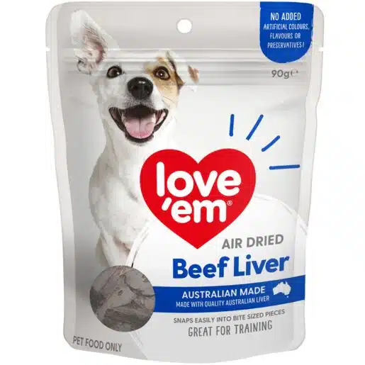 Love'em Dog Treats Beef Liver 90g