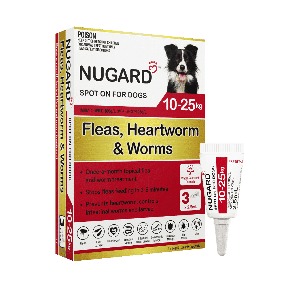 Nugard for Medium Dogs 10-25kg (Red) 3 Pack