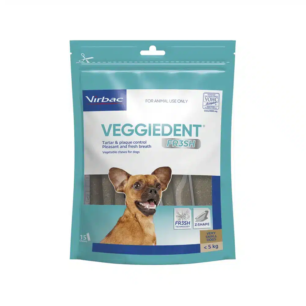 Virbac Veggiedent Fr3sh Extra Small Dog Dental Chews - 15 Pack