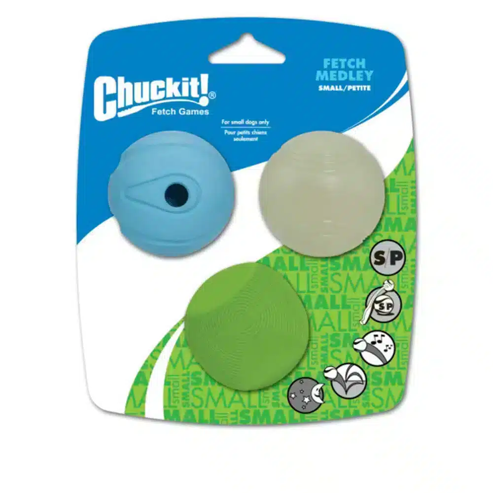 Chuckit Fetch Medley Original - 3 Pack Small And Medium Small